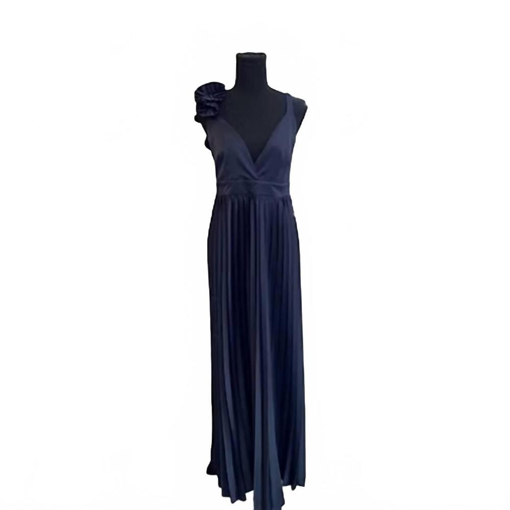 NEW HOPE women's v-neck maxi gown in navy
